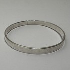 Vintage Taxco Mexico 925 Sterling Silver Flat Bangle Bracelet 26g