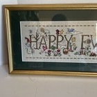 Imaginating Happy Everything Cross Stitch Diane Arthurs Finished Framed