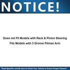 Front Inner Outer Tierod Idler 3-groove Pitman Arm Kit For Chevy Silverado Hd