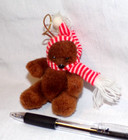 Vtg Miniature Dollhouse Jointed Plush Stuffed Teddy Bear Christmas Ornament 3 5 