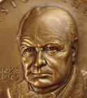 Winston Churchill Bronze Commemorative Coin Ralph Menconi Medallic Art 1965 Wwii