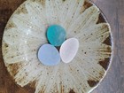 Beautiful Rare Color Sea Glass 3pcs  Surf Tumbled  Weathered  Beach Glass  135