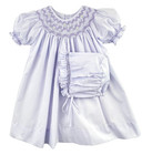 Nwt Petit Ami Lavender Smocked Daygown Bonnet 2p Newborn Bishop Dress Baby Girls