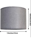 Gray Lamp Shades Set Of 2  Medium Drum Lamp Shade 13 top X 13 bottom X 10    High