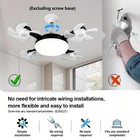 E27 Drone Ceiling Fan Light 3 Color Stepless Dimming Decorative Fanlight With Re