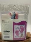 New Janlynn Baby Boy Girl Footprints Counted Cross Stitch Kit Birth Announcement