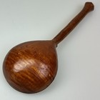 Antique Carved  Spoon Wooden Hand Made  1 2 In Deep Bowl   1800s Original