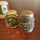 Thimbles Pewter Metal Porcelain Lot Souvenir Destinations States Vintage