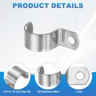 Half Saddle Clip clamp A2 Stainless U Pipe Clamp Holder P Clamps Pipe Clamp