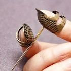 Adjustable Vintage Sewing Thimble  Handmade Non-slip Embroidery Against Ring  Vi