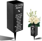 Metal Cemetery Vases Elegant Lawn Grave Memorial Vase With Spikes Metal Funer   