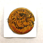 Vintage Moose Head Tobacco Tag M  B  Tob  Cos Lithographed Tin Yellow Red Black