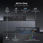 Tesmart Hdmi 2 1   Dp 1 4 Triple 4k144hz Kvm Switch Dock For 2 Pcs   3 Monitors