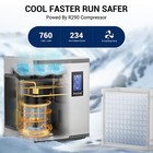 Commercial Ice Maker Machine 760lbs 24h Large Ice Maker With 600 Lbs Storage Bin