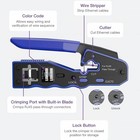 Rj45 Crimp Tool Kit For Cat5  Cat5e  Cat6 With Cable Tester And Accessories