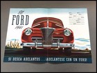 1941 Ford Mexico Spanish Vintage Car Sales Brochure Foldout