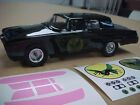 1 24 Slot Car Vintage Slot Car Clear Body Shell  Bz Black Beauty  green Hornet