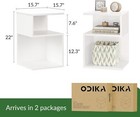 Night Stand Set Of 2 For Bedroom Beside Table   white Combo 