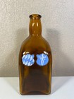 Vintage Anton Riemerschmid Amber Glass Liquor Beer Bottle  empty  Antique