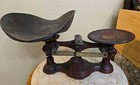 Vintage Antique Jacobs Brothers  2 Red Cast Iron Scale Usa New York