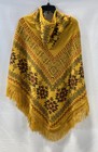Nwt Be Awana Unisex Mustard Yellow Wool Hooded Andean Poncho Cape One Size