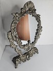 Vintage Vanity Mirror For Dresser- Swing Cherubs French Mirror 12 5  X 8 5 