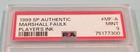Marshall Faulk Signed 1999 Sp Authentic Card St  Louis Rams Hof Psa Mint 9