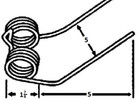 Double Tine Rake Tooth 5 25  Tines X 4 5  Wide W  1 845  Coil 400341 Farmer