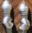 Medieval Maximilian Arm Guard Armor Steel Arm Protection Guard With Pauldron