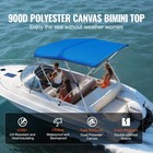 3 Bow Bimini Top Boat Cover 900d Canvas 6 l  46 h  61 -66 w W  Support Poles