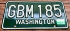 Beautiful  1958 1959 1960 1961 1962 Clark County Washington License Plate Gbm185