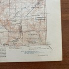 Vintage Yosemite National Park California Antique 1914 Map Original