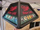 1990 Miller High Life Beer Hanging Pool Table Billards Poker Light Nfl Vtg Rare