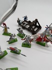 Britains Deetail Medieval Knight Figures Lot With Catapult - Used Toy Soldiers