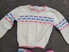 Vintage 80s Little Funky Sweater Skirt Size 3-4t Toddler Girl Set Made Usa