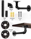 24pc 7   4  L Pipe Shelf Bracket  Heavy Duty Wall Mount  Diy Shelving