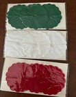 New Vtg Set Of 18 Christmas Holiday Stemware Wine Glass Coasters Red Green White