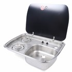 Boat Caravan Rv Camper 2 Burner Lpg Gas Stove Hob Sink Combo Cooktop Heavy Duty