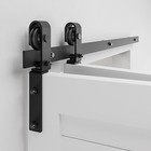 36  Bi-folding Sliding Barn Door Hardware Track Kit  Smooth Quiet  Side Mounted