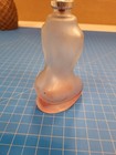 Vintage Frosted Glass Woman Torso Body Form Perfume Bottle Figurine Display