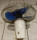 Vintage Lasko 12  Oscillating Fan Blue - Tested - Working
