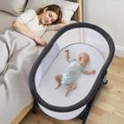 Baby Bassinet  Portable Baby Travel Crib For Baby Bed With Wheels Comfy Mattress