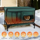 Indoor outdoor Electric Heated Pad Cat House Bed Warm Waterproof Kitty Shelter