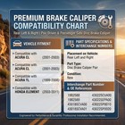 Rear Disc Brake Caliper For Acura Cl 01-03 Tl 99-08   Compatible With Acura Cl