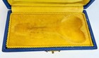 Vintage 3  Embroidery Sewing Scissors W  Blue Velvet Lined Presentation Case