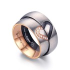 Matching Promise Rings For Couples - Love You Forever Wedding Bands Set  Stainle