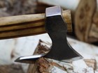 Viking Axe Hand Made Carbon Steel Blade Tomahawk Axe W leather Sheath Bl-3645