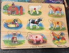 Melissa   Doug Farm Sound Peg Puzzle Works   Magnetic Fishing Game Both Wooden