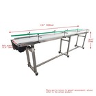 118  Length 11 8  Width Electric White Pu Belt Conveyor W long Guardrails 250w