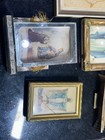 Antique Catholic Jesus Small Plaque Picture Frame Lot Christianity